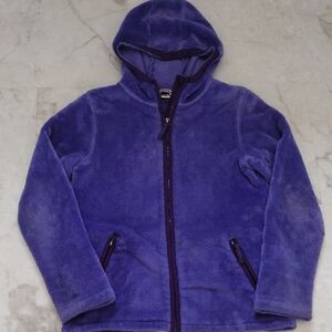 Lands End Kids Purple Fleece Hoodie jacket.